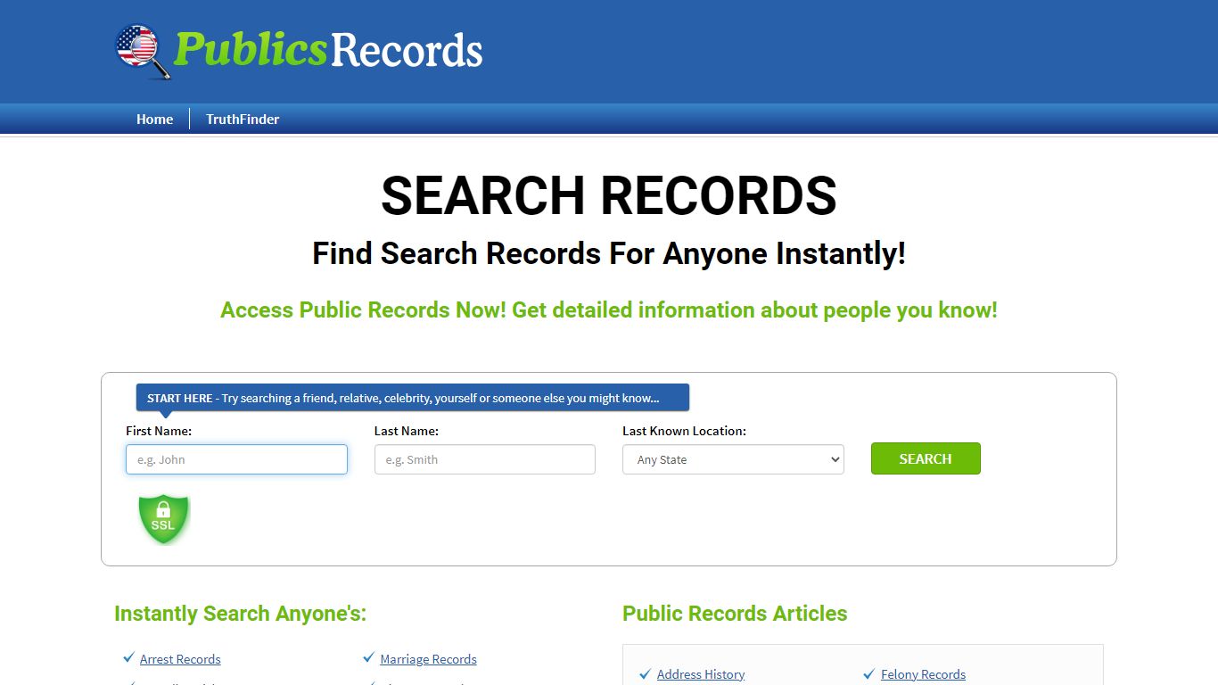 Find Search Records For Anyone - publicsrecords.com