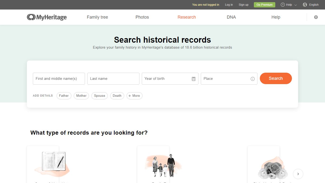 Family History Search with Historical Records - MyHeritage